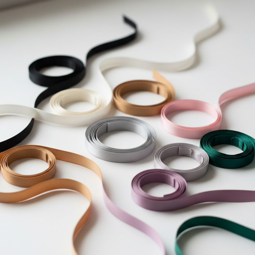 Schmales Doppelsatinband 3mm und 6mm Breite in verschiedenen Farben