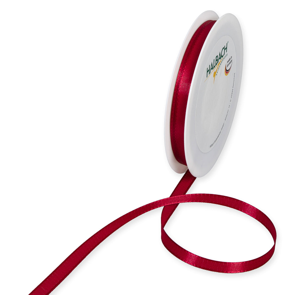 Taftband bordeaux in verschiedenen Breiten 50 Meter Rolle