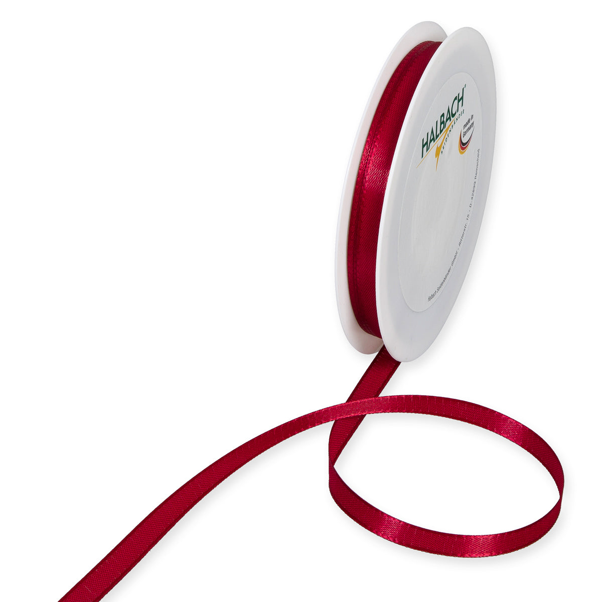 Taftband bordeaux in verschiedenen Breiten 50 Meter Rolle
