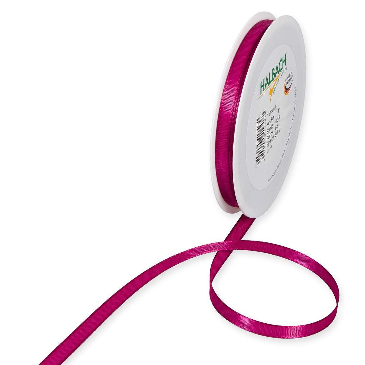 Taftband pink in verschiedenen Breiten 50 Meter Rolle