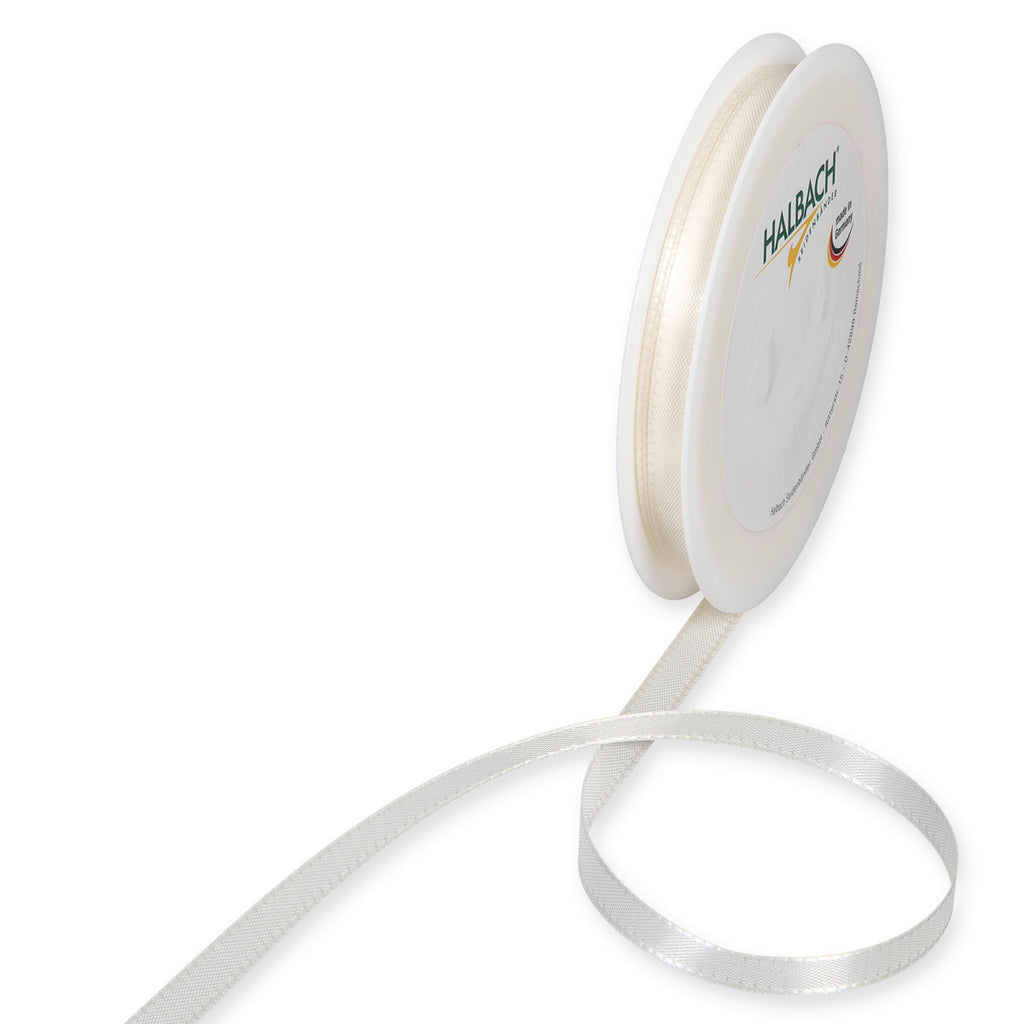 Taftband creme in verschiedenen Breiten 50 Meter Rolle