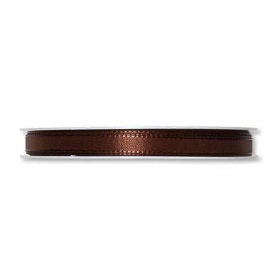 Taftband braun in verschiedenen Breiten 50 Meter Rolle