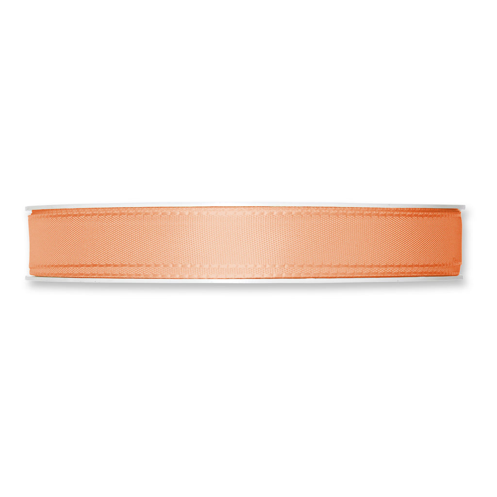 Taftband apricot in verschiedenen Breiten 50 Meter Rolle