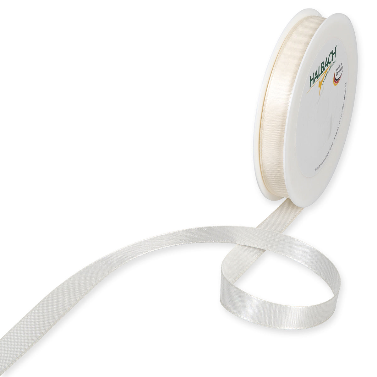 Taftband creme in verschiedenen Breiten 50 Meter Rolle