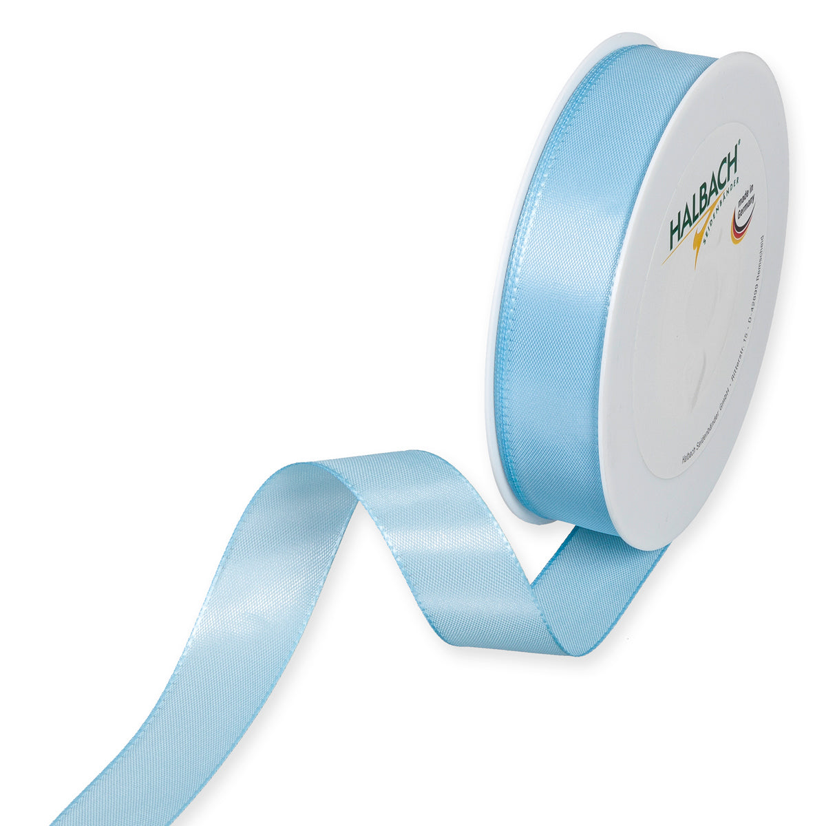Taftband hellblau in verschiedenen Breiten 50 Meter Rolle