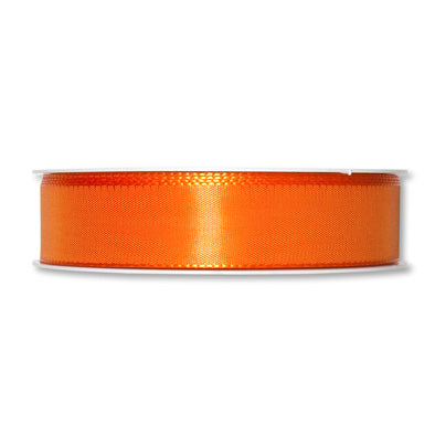 Taftband orange in verschiedenen Breiten 50 Meter Rolle