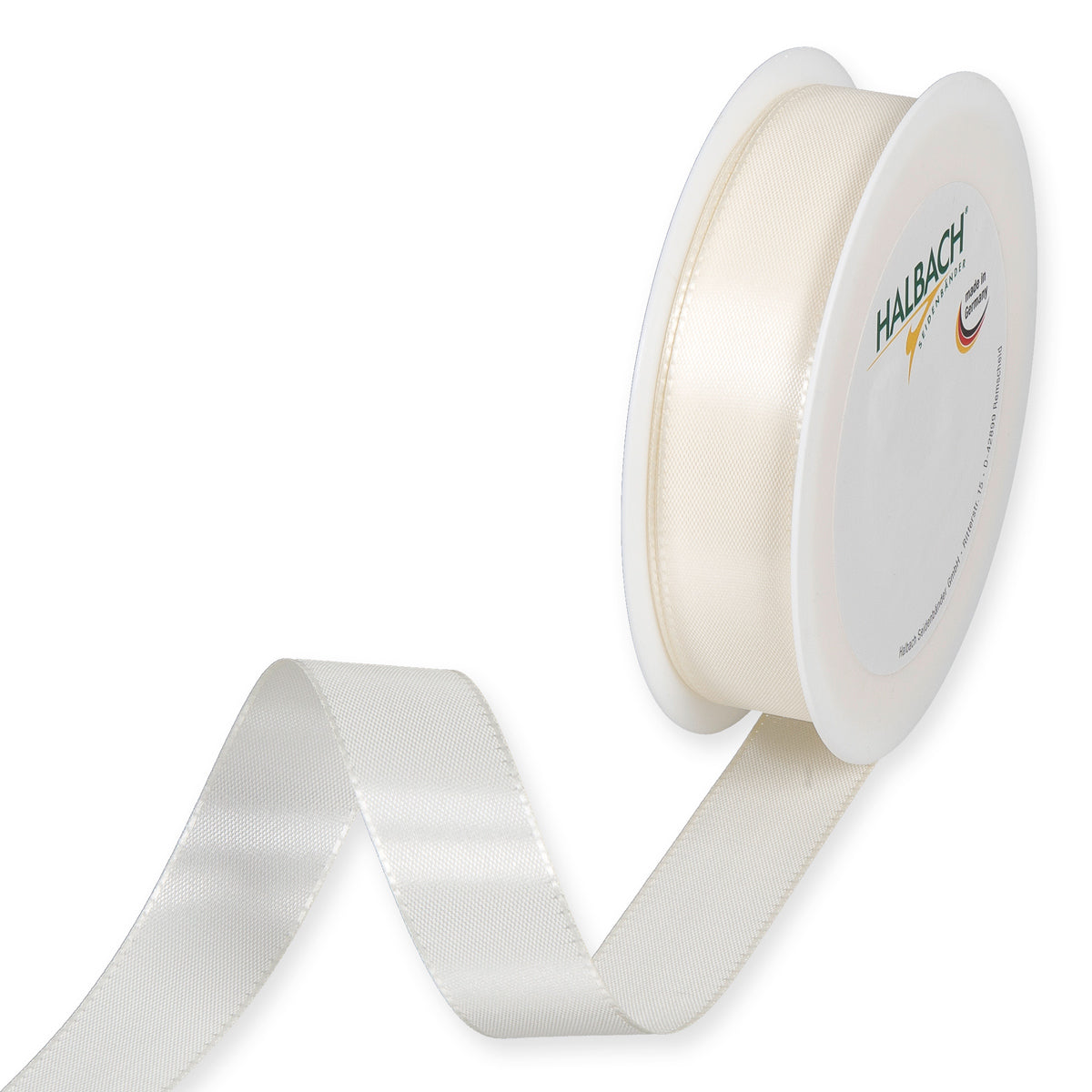 Taftband creme in verschiedenen Breiten 50 Meter Rolle