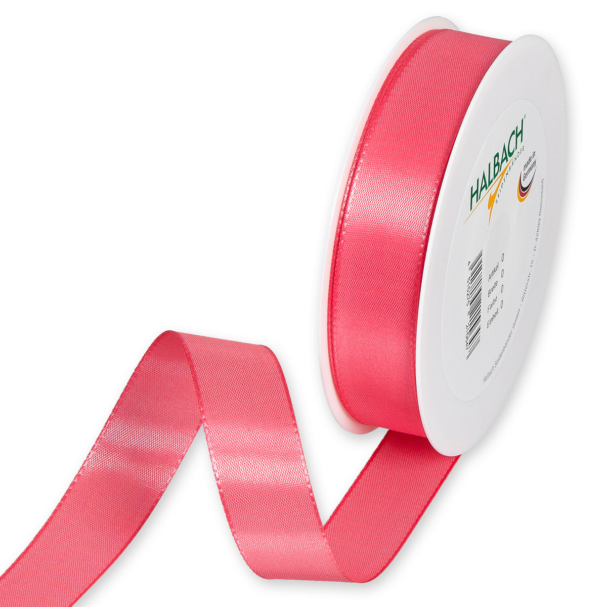 Taftband rosarot in verschiedenen Breiten 50 Meter Rolle