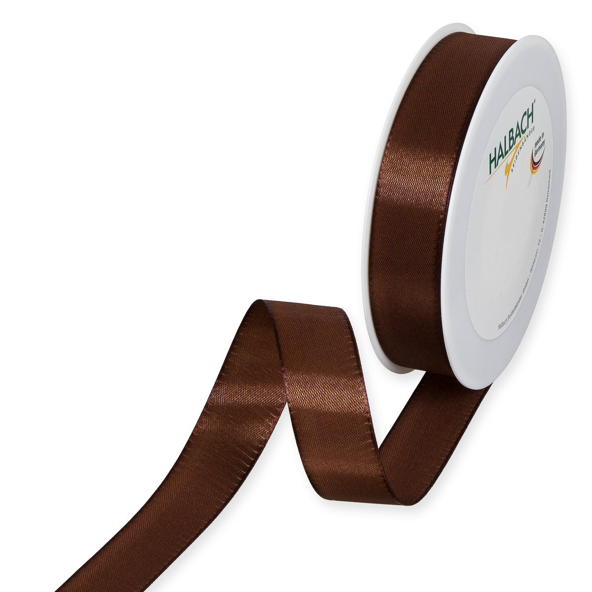 Taftband braun in verschiedenen Breiten 50 Meter Rolle