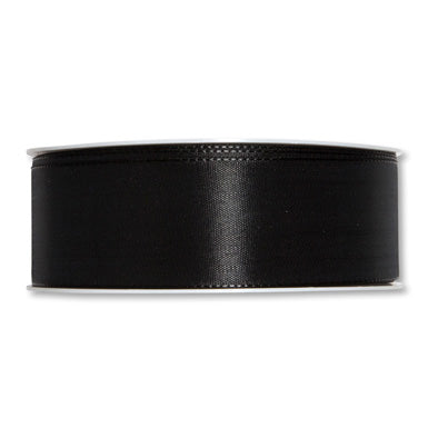 Taftband schwarz in verschiedenen Breiten 50 Meter Rolle