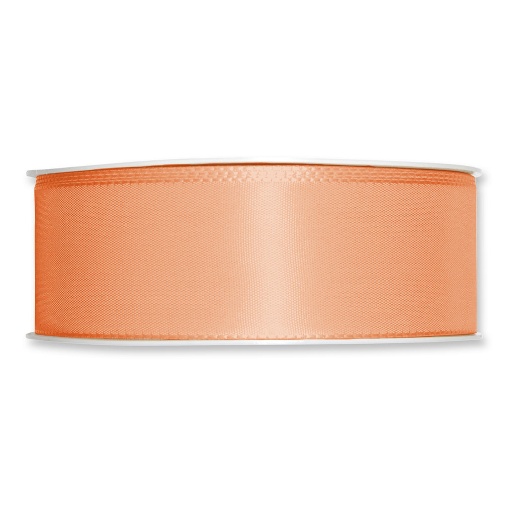 Taftband apricot in verschiedenen Breiten 50 Meter Rolle