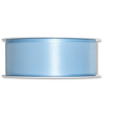 Taftband hellblau in verschiedenen Breiten 50 Meter Rolle