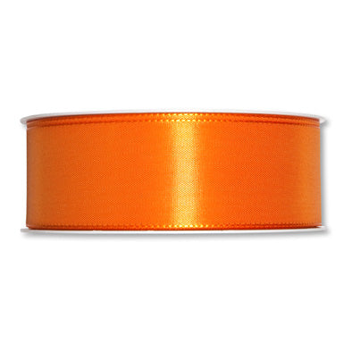 Taftband orange in verschiedenen Breiten 50 Meter Rolle