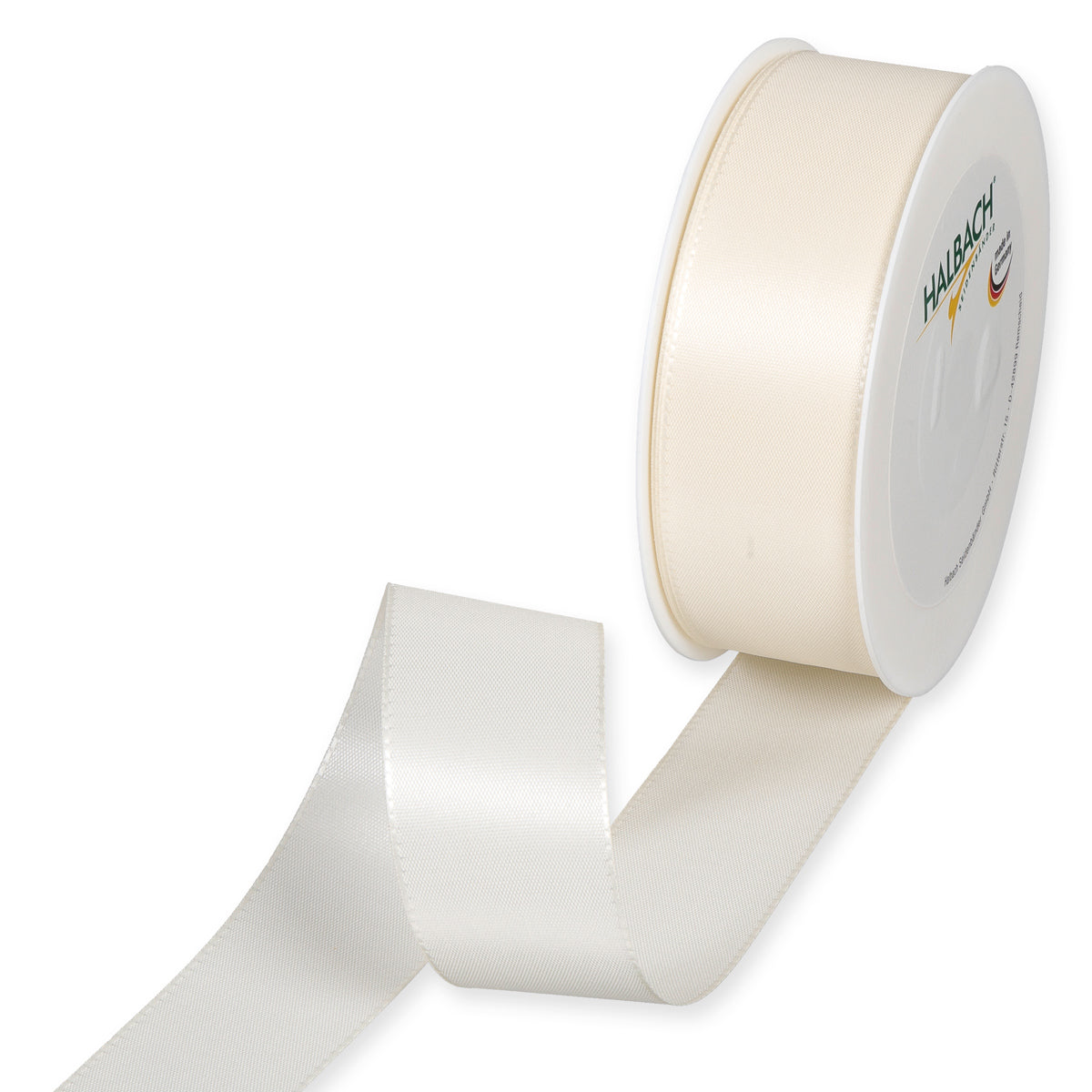 Taftband creme in verschiedenen Breiten 50 Meter Rolle