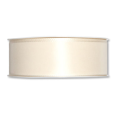 Taftband creme in verschiedenen Breiten 50 Meter Rolle