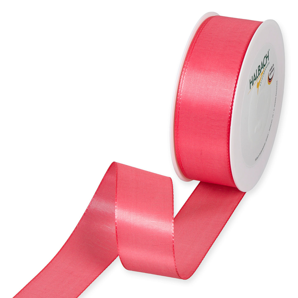 Taftband rosarot in verschiedenen Breiten 50 Meter Rolle