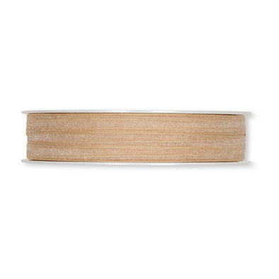 Organzaband beige Fb. 79 in drei Breiten 50 Meter Rolle
