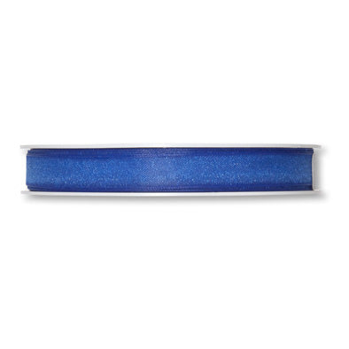 Organzaband blau Fb. 5 in drei Breiten 50 Meter Rolle