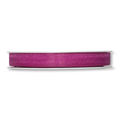 Organzaband pink Fb. 60 in drei Breiten 50 Meter Rolle