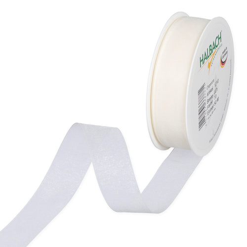 Organzaband creme Fb. 70 in drei Breiten 50 Meter Rolle