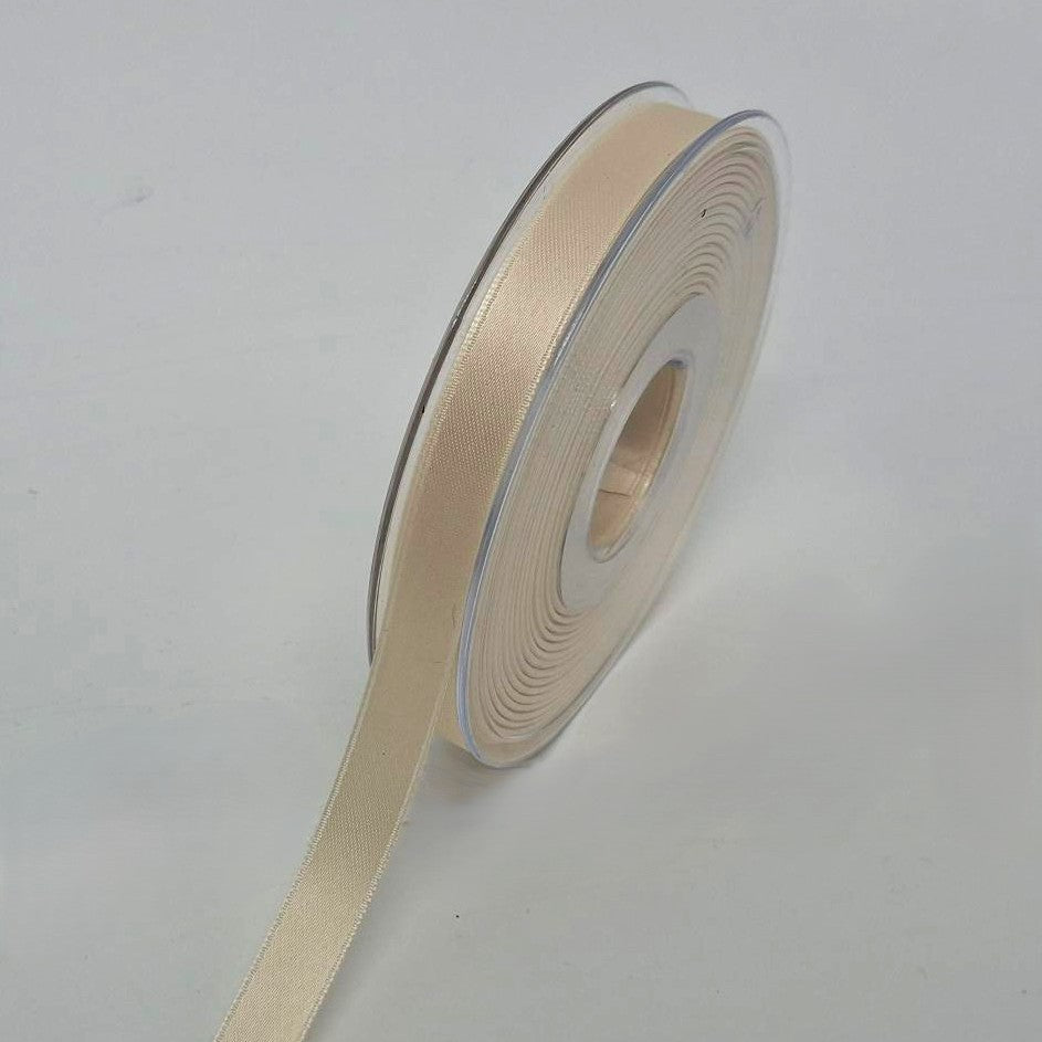 Seidenband Doppelsatin Creme ( Créme)Fb. 09 Premium