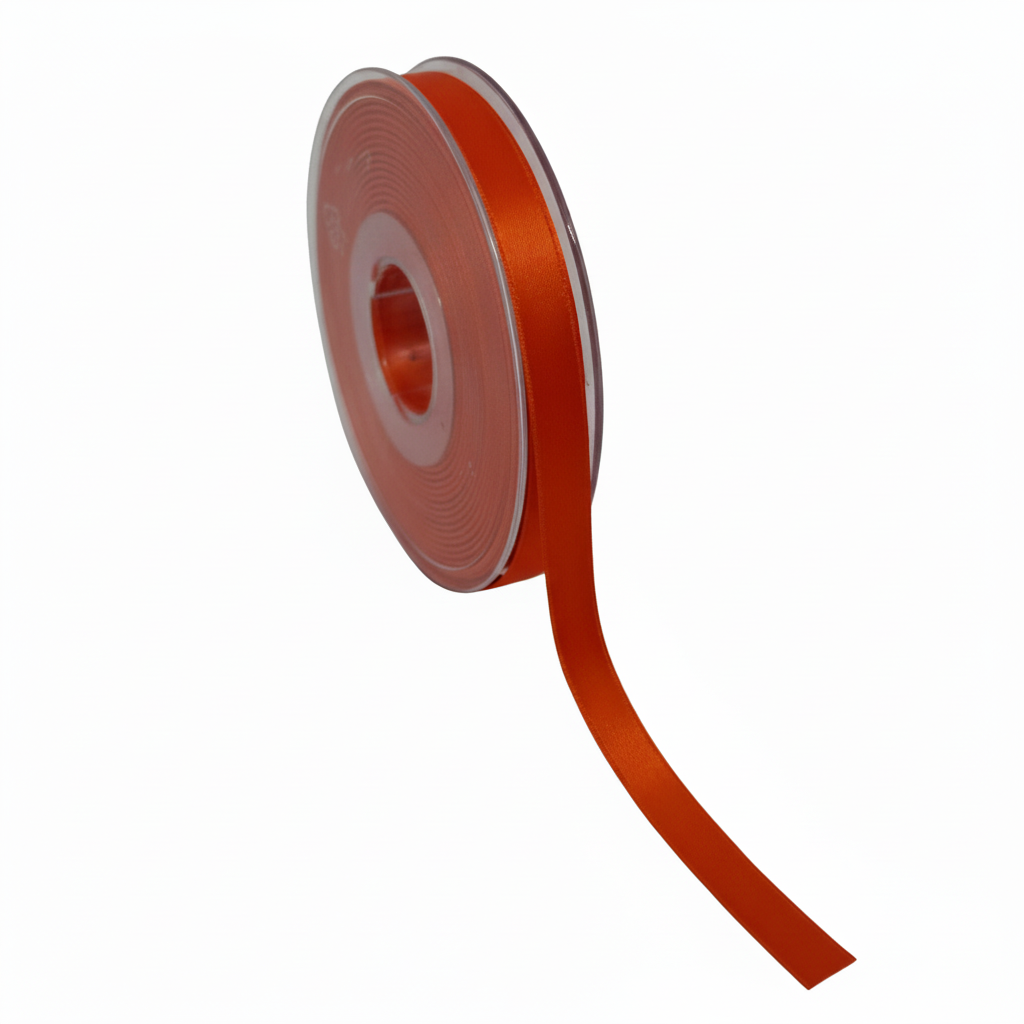 Satinband Orange-Rot 1 – weißer Hintergrund