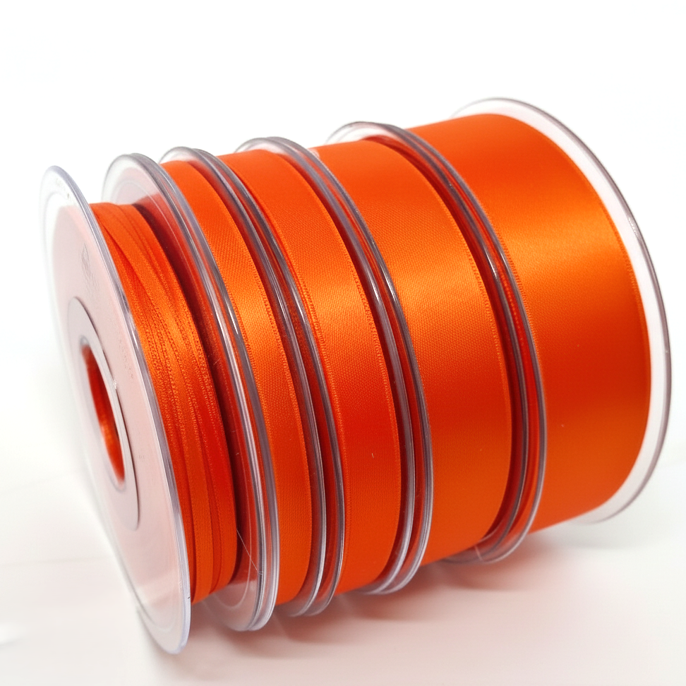 Satinband Doppelsatin Rot-Orange (Tangerine Tango) Fb.39 Premium