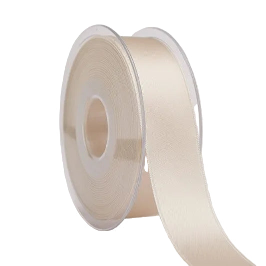 Seidenband Doppelsatin Creme ( Créme)Fb. 09 Premium
