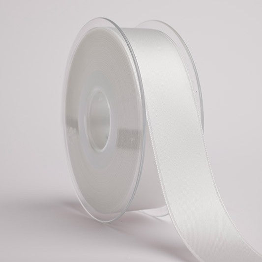Satinband Doppelsatin Brilliantweiß (BridalWhite) Fb 405