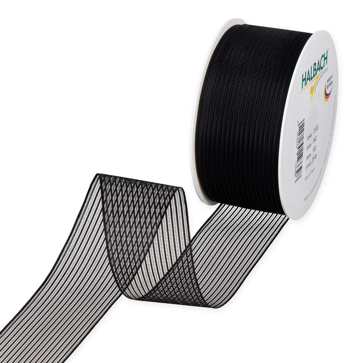 Trauerflor Fb. 100 – in vier Breiten, 25 Meter Rolle