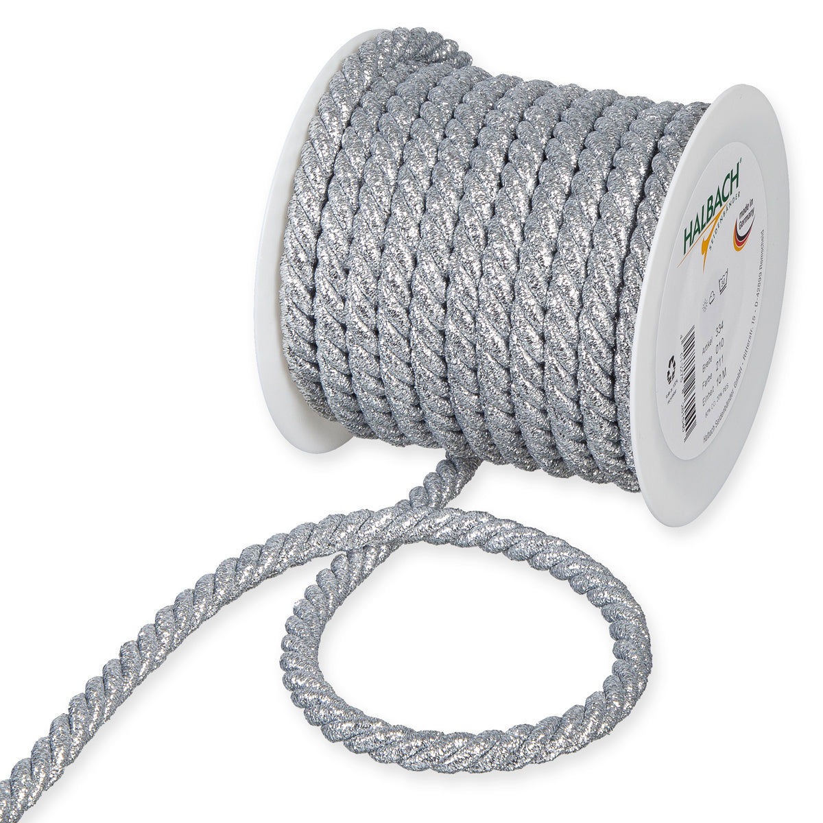 Kordelband silber Fb. 211 in drei Breiten