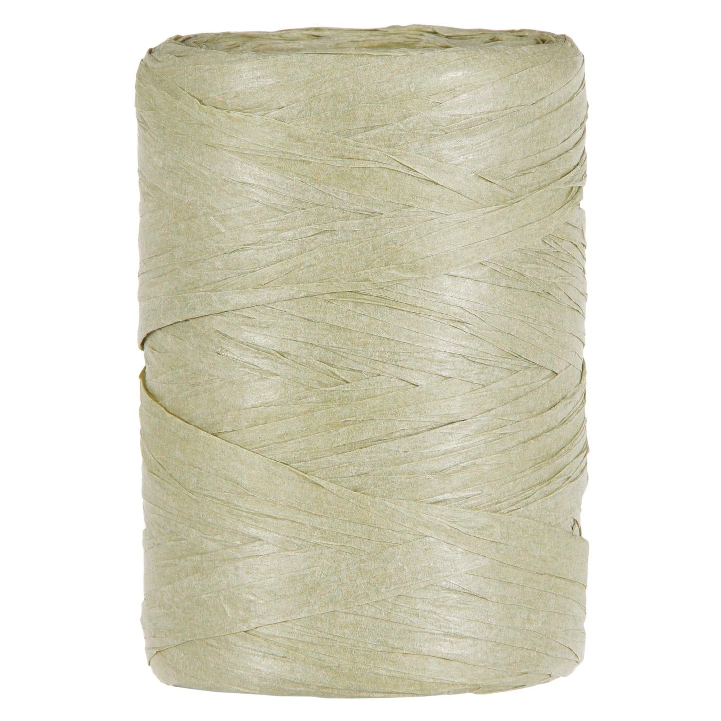 Raffia Papierband Olivgrün Geschenkband und mehr 5-8mm x 100 Meter