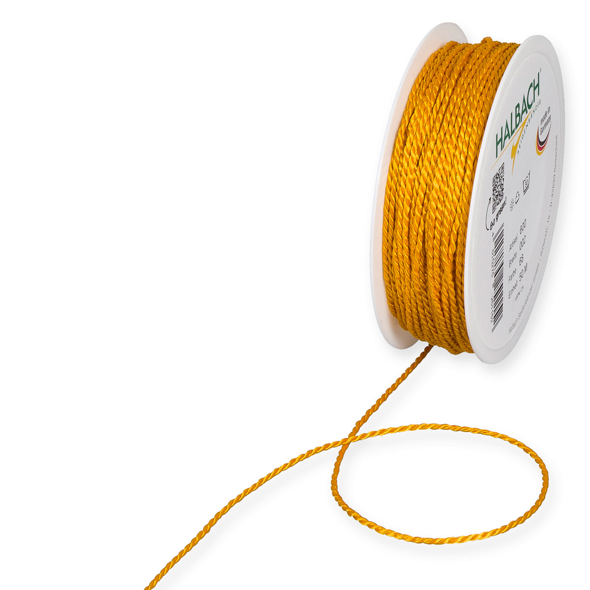 Kordelband orange Fb. 68 in zwei Breiten