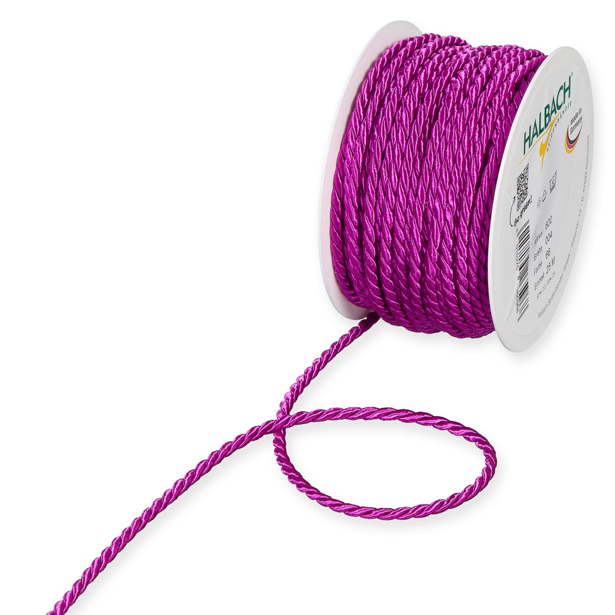 Kordelband pink Fb. 66 in zwei Breiten