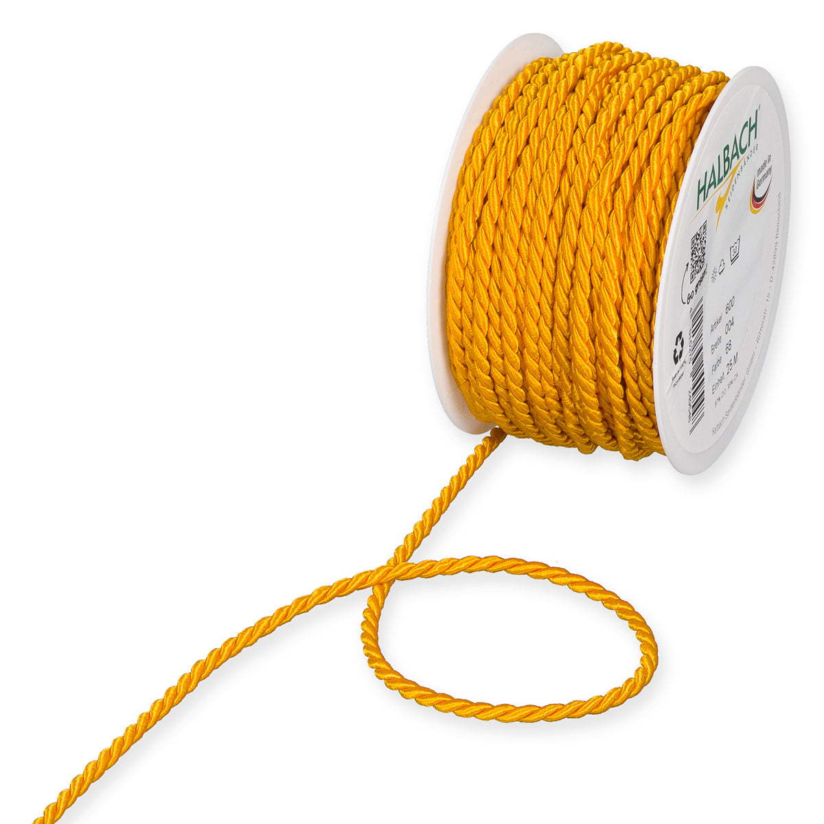 Kordelband orange Fb. 68 in zwei Breiten