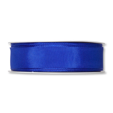 Taftband mit Drahtkante blau Fb. 5 in zwei Breiten 25 Meter Rolle