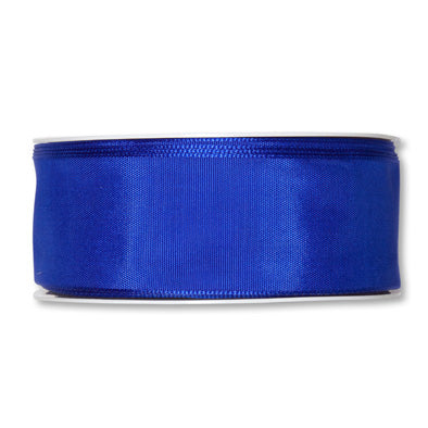 Taftband mit Drahtkante blau Fb. 5 in zwei Breiten 25 Meter Rolle