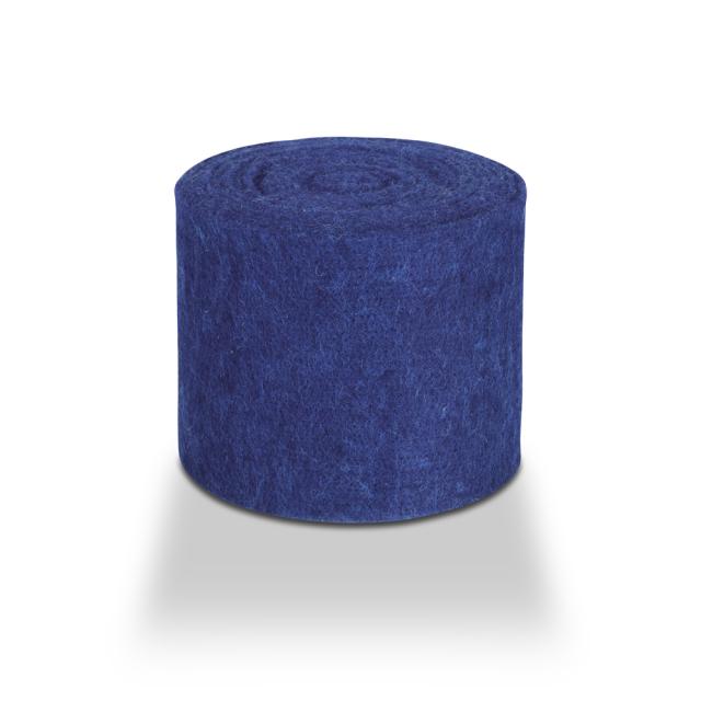 Wollband aus echter Schafwolle in Blau- & Türkis-Tönen – 13 cm Breite, 5 Meter