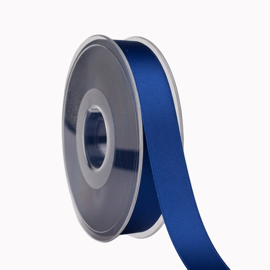 Blaues Satinband 16mm freigestellt