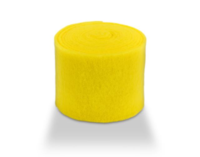 Wollband aus echter Schafwolle in Gelb- & Orange-Tönen – 13 cm Breite, 5 Meter