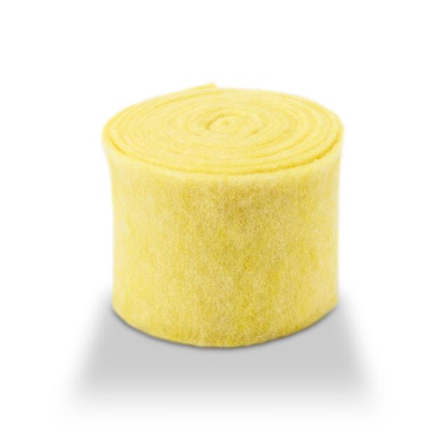 Wollband aus echter Schafwolle in Gelb- & Orange-Tönen – 13 cm Breite, 5 Meter
