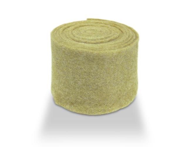 Wollband aus echter Schafwolle in Grün-Tönen – 13 cm Breite, 5 Meter