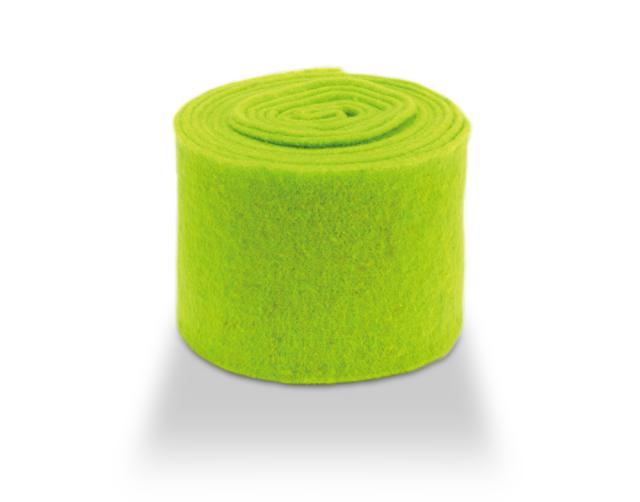 Wollband aus echter Schafwolle in Grün-Tönen – 13 cm Breite, 5 Meter