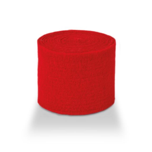 Wollband aus echter Schafwolle in Rot-Tönen – 13 cm Breite, 5 Meter
