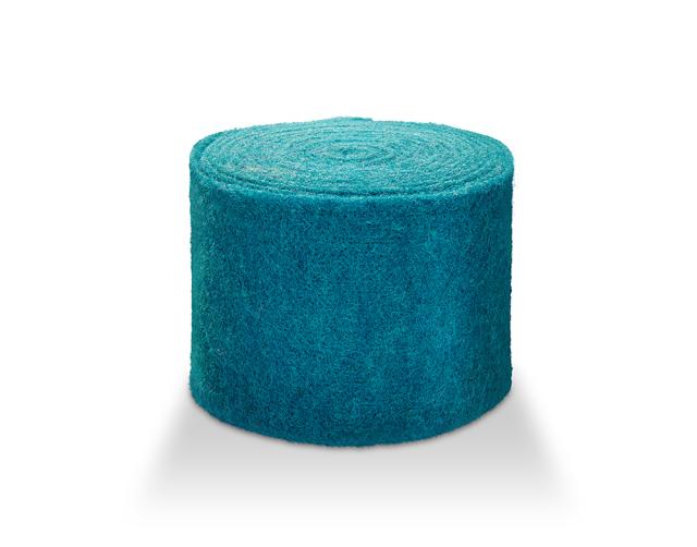 Wollband aus echter Schafwolle in Blau- & Türkis-Tönen – 13 cm Breite, 5 Meter