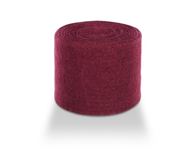 Wollband aus echter Schafwolle in Rot-Tönen – 13 cm Breite, 5 Meter