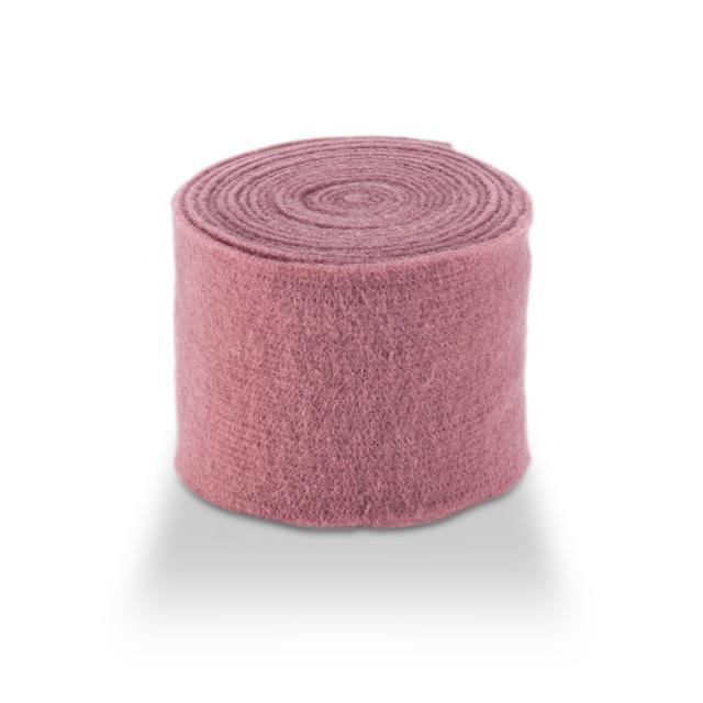 Wollband aus echter Schafwolle in Rosa-Tönen – 13 cm Breite, 5 Meter