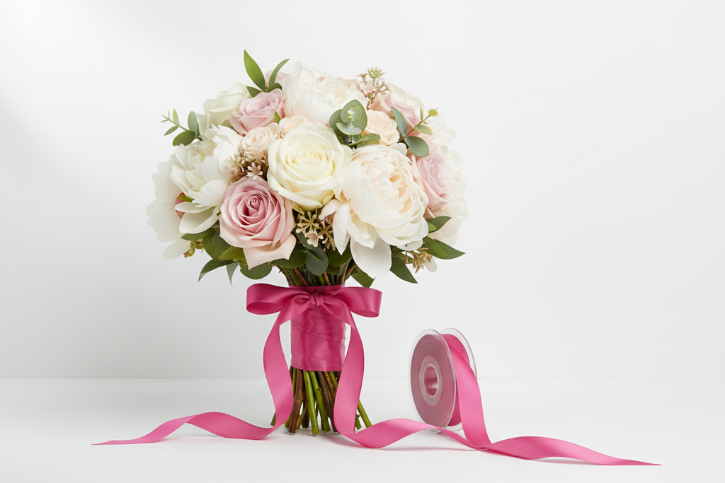Pink Satinband 16mm freigestellt